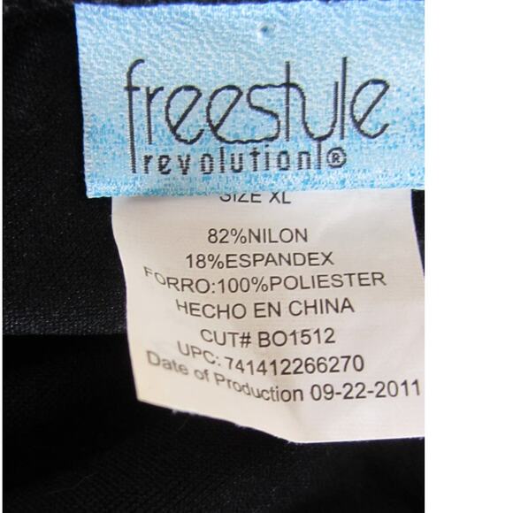 Freestyle Revolution Black Sequins Bikini Festival Vegas Rave Top - Picture 3 of 4